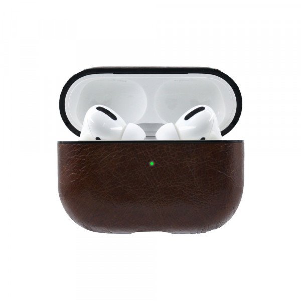 Wholesale Airpod Pro PU Leather Cover Skin for Airpod Pro Charging Case (Brown)